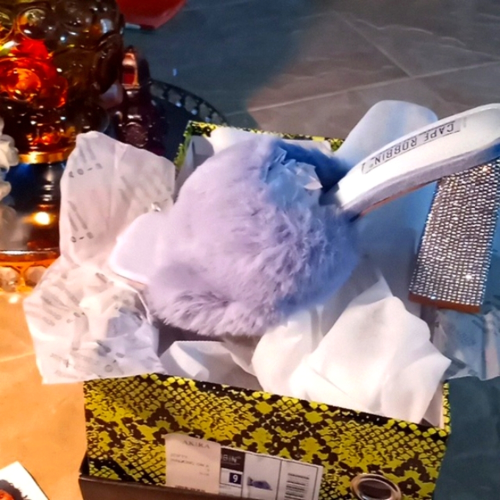 Cape Robbin Fluffy Rhinestone Mules - Picture 5 of 7